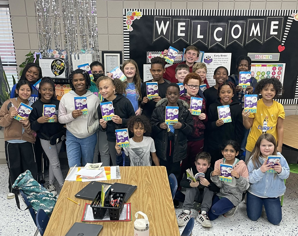 5th grade reading classes celebrate finishing the book, Crash, by Jerry Spinelli!