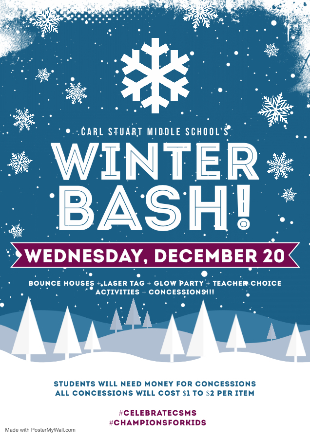 CSMS Winter Bash Wednesday December 20