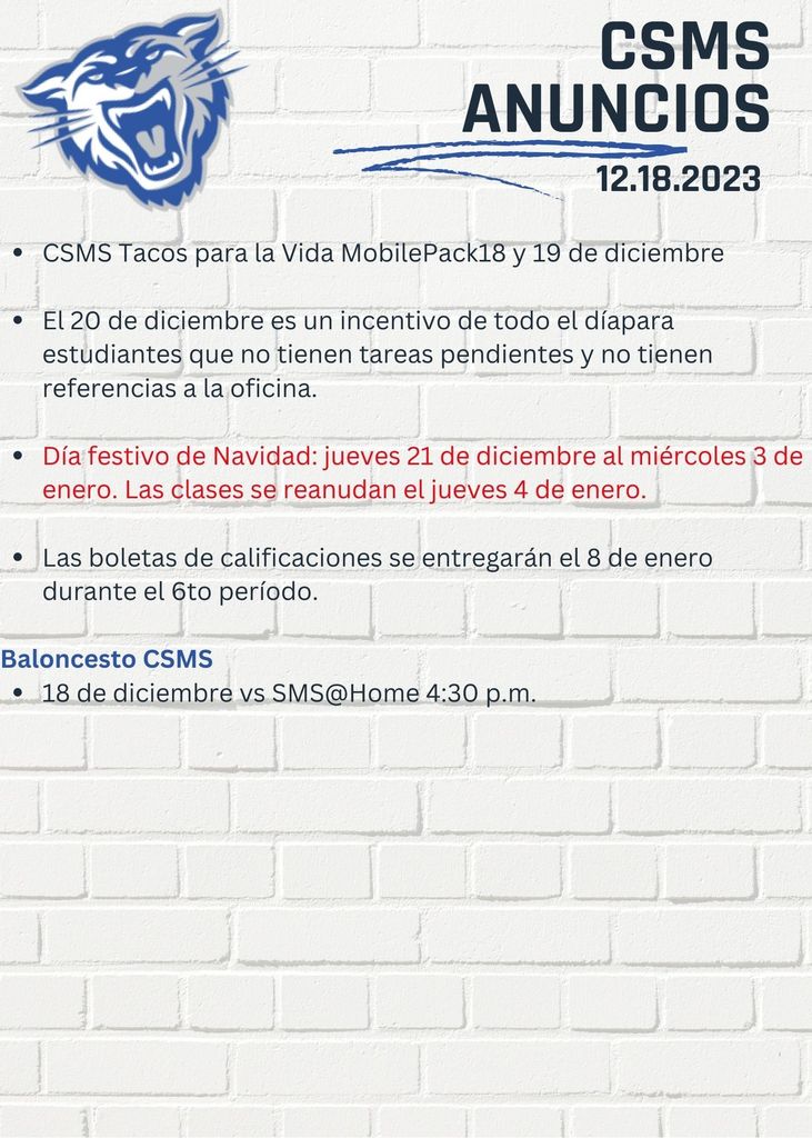 CSMS Anuncios 12.18.23