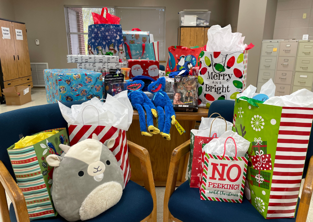 Part of CMS Angel Tree donations