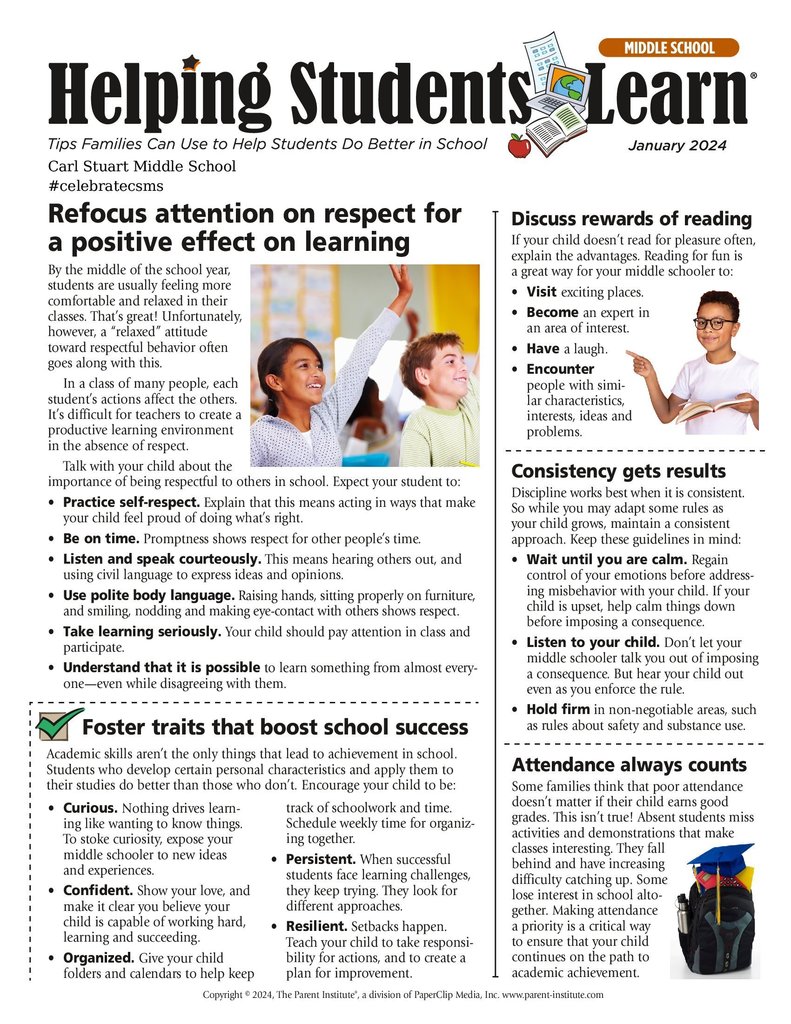 January 24 Helping Students Learn page 1