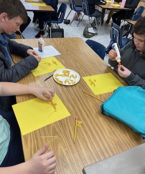 Mrs. Hunter's 5th Period Accelerated Science created skeletons as a wrap-up to our Body Systems projects. Students put their creativity to work as they demonstrated the knowledge they gained about the skeletal system this week.