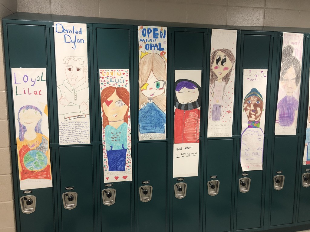 Ms. Horton’s homeroom created kind characters to display in the hallway for kindness week.