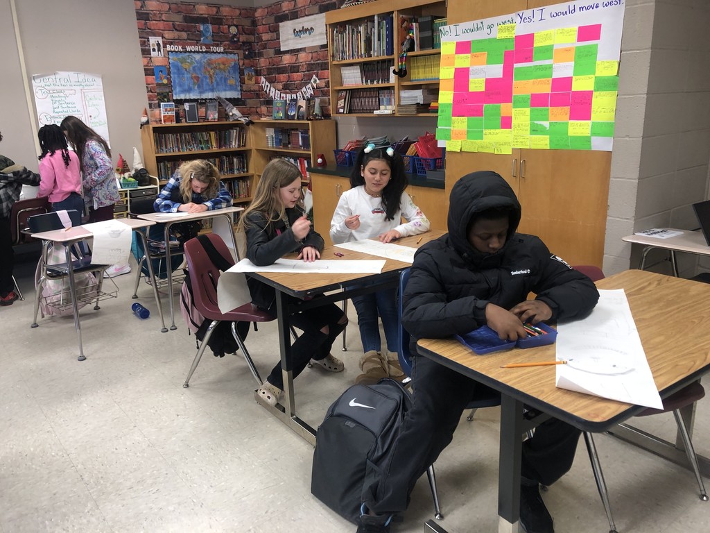 Ms. Horton’s homeroom created kind characters to display in the hallway for kindness week.