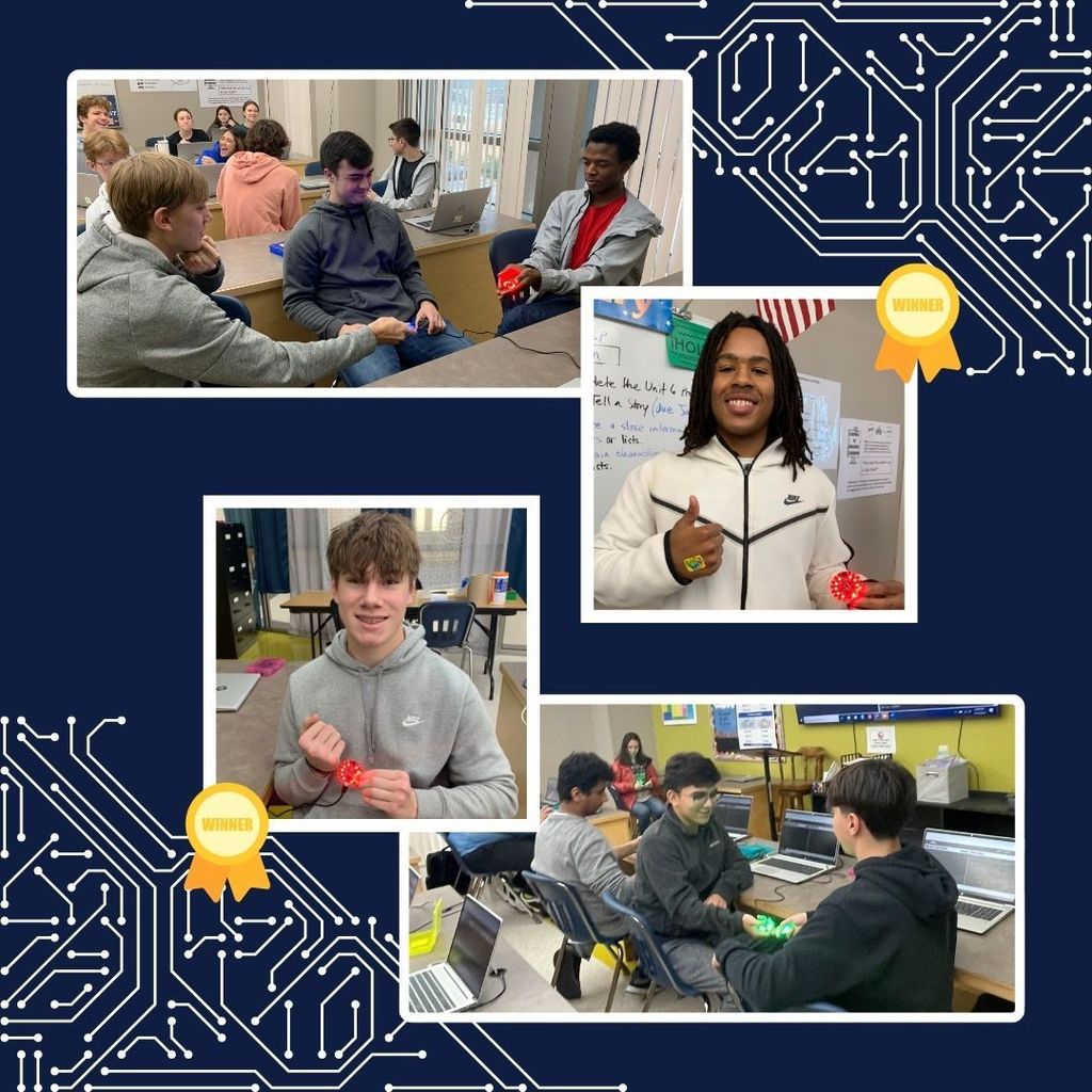 images of computer science students experimenting with coding.