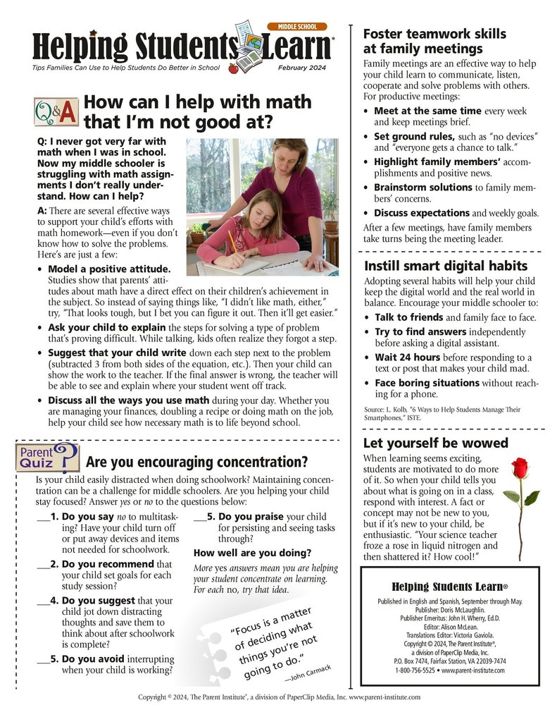 CSMS February Parent Newsletter Page 2
