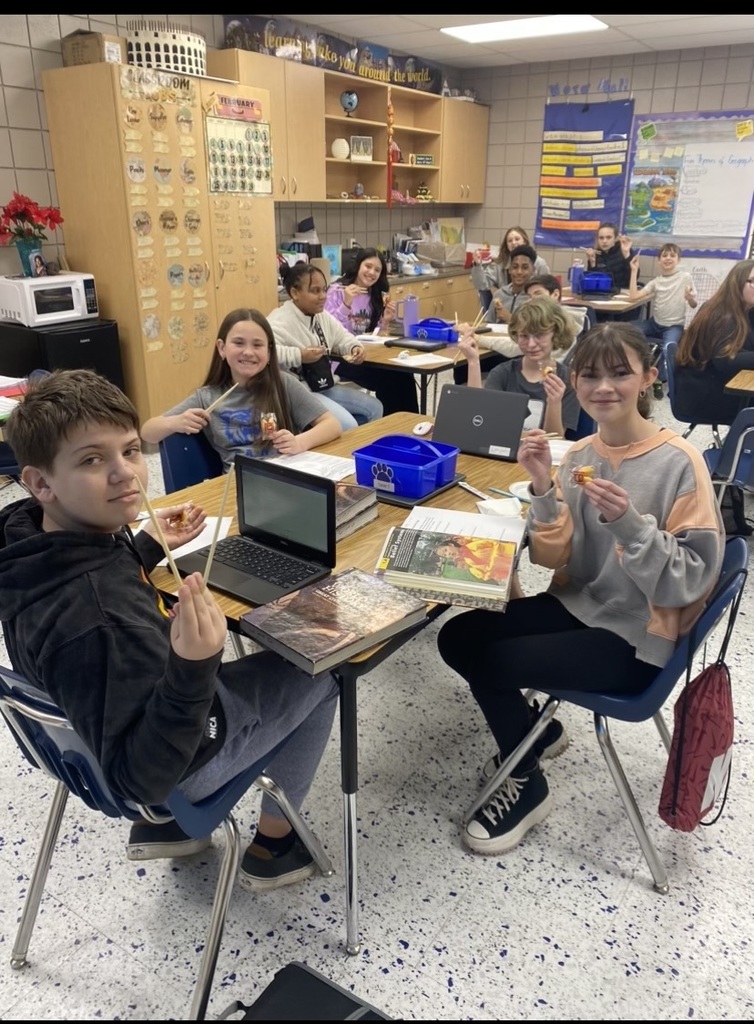 The 6th grade celebrated the Lunar New Year and the culmination of our study of Ancient China by having a Taste of Asia last week. The students had fried rice, ramen, dumplings, egg rolls, wontons, crab rangoons, sweet and sour soup, mandarin oranges, dragon fruit, and star fruit. Thank you to Mulan, Umani, and the many parents who donated food, chopsticks, and fortune cookies! #ChampionsForKids #celebratecsms