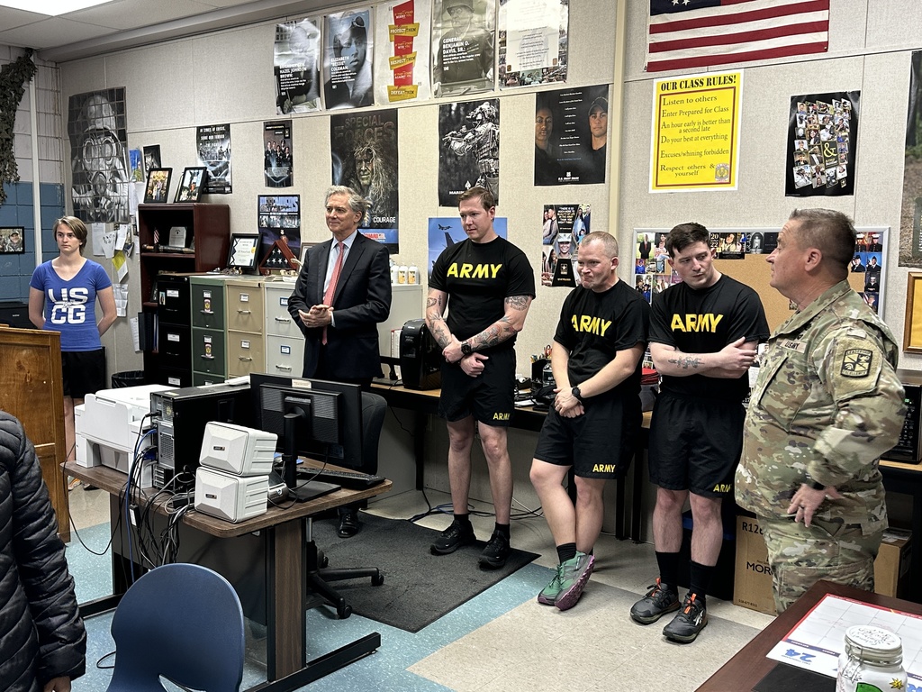 Congressman French Hill Speaking to Conway High School JROTC classes