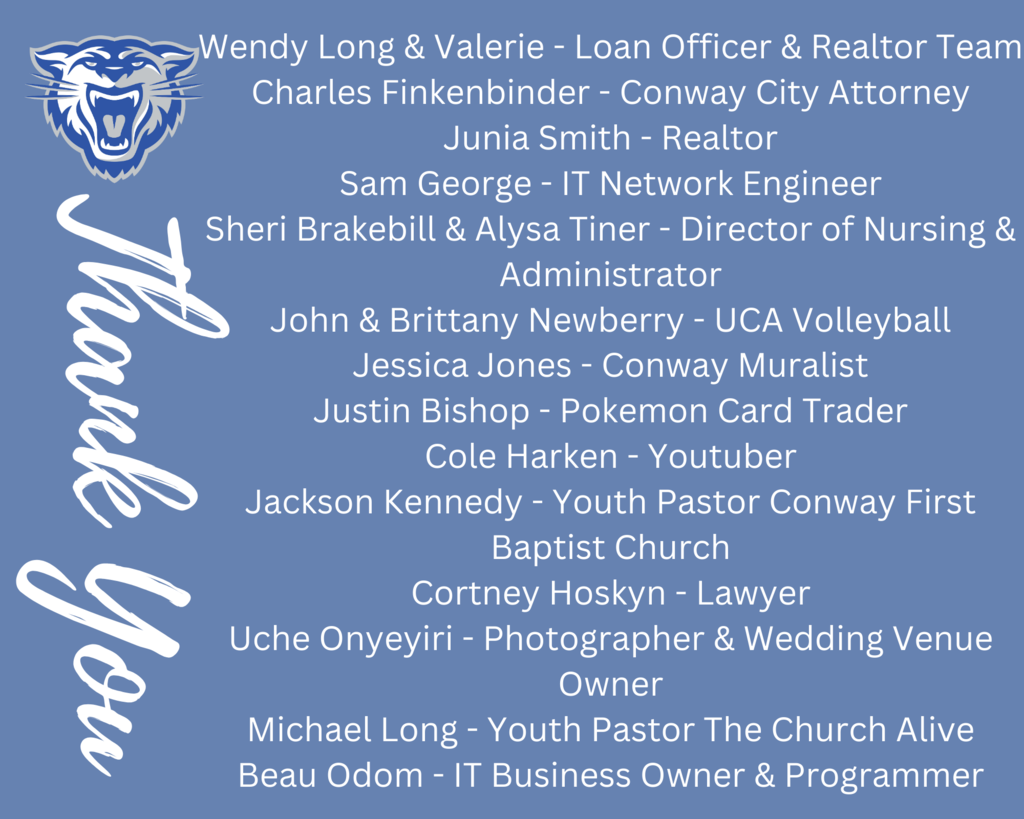 7th Grade WIN Time Career Week Guest Speakers