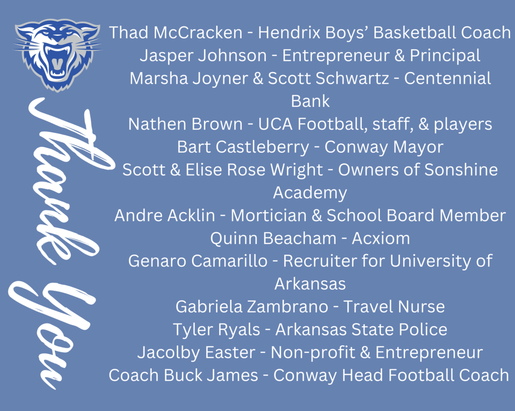 7th Grade WIN Time Career Week Guest Speakers