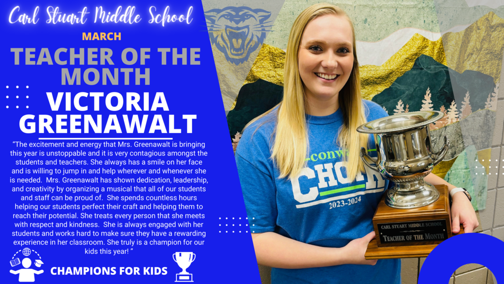 CSMS March Teacher of the Month
