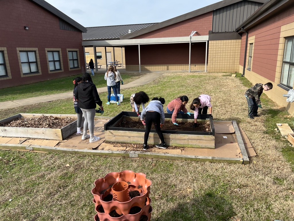 The 5th grade garden club has been working hard planting seeds in our indoor grow station and getting the garden beds ready outside.  Thank you to the Conway Public School Foundation for providing the funds for the grow lights and seeds, and thank you to our administrative team for making this a great opportunity for our kids.