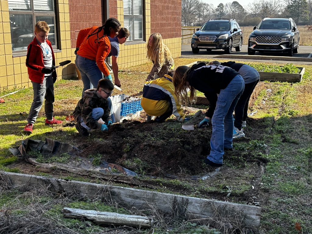 The 5th grade garden club has been working hard planting seeds in our indoor grow station and getting the garden beds ready outside.  Thank you to the Conway Public School Foundation for providing the funds for the grow lights and seeds, and thank you to our administrative team for making this a great opportunity for our kids.