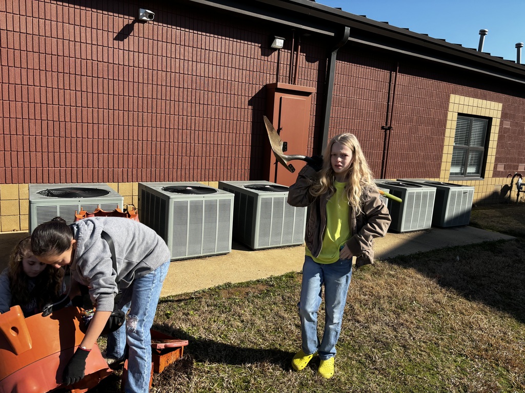 The 5th grade garden club has been working hard planting seeds in our indoor grow station and getting the garden beds ready outside.  Thank you to the Conway Public School Foundation for providing the funds for the grow lights and seeds, and thank you to our administrative team for making this a great opportunity for our kids.