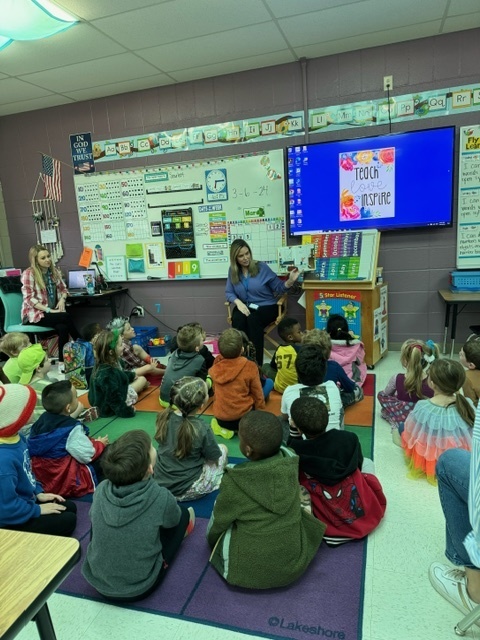 Read Across America Week Leaders reading to students