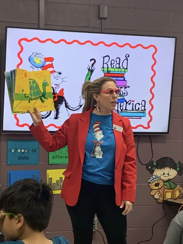 Read Across America Week Leaders reading to students