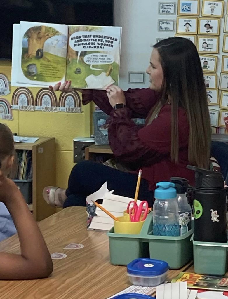 Read Across America Week Leaders reading to students