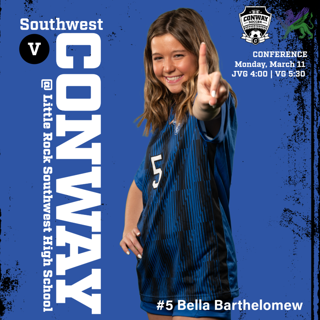 Game Day Poster for the Lady Cats soccer team who travel to play LR Southwest. JVG at 4:00 VG @ 5:30