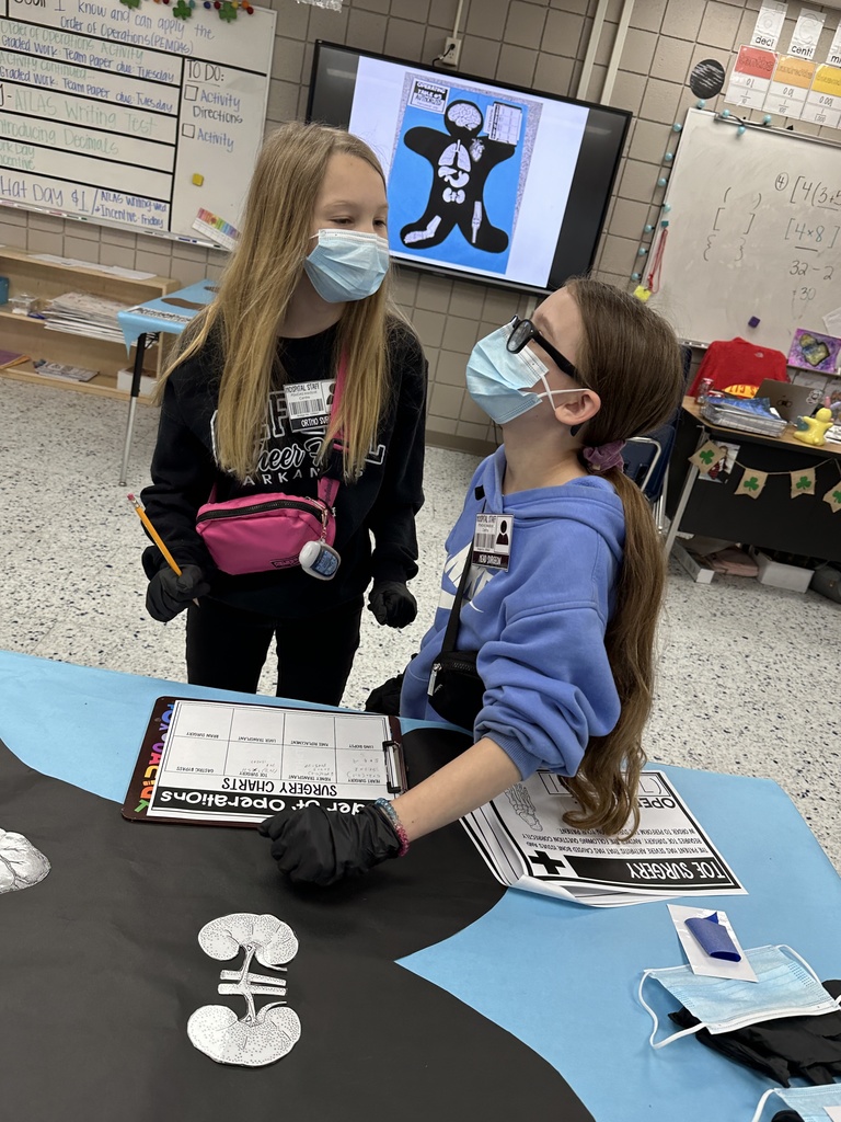 5th Grade math became surgeons as they practiced Order of Operations on "Operation" day. Students had to save their patients by solving order of operation problems. 
