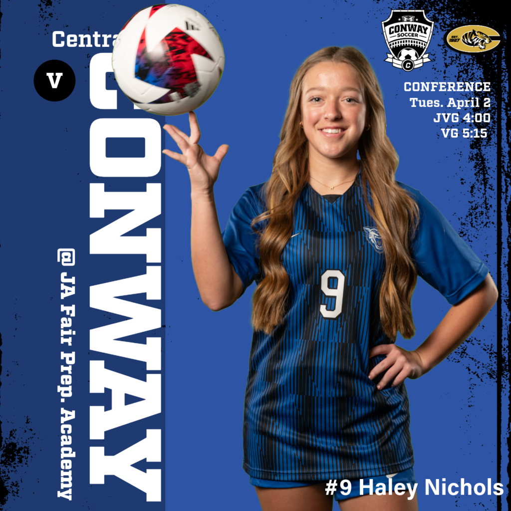 Conway @ LR Central game day poster featuring #9 Haley Nichols