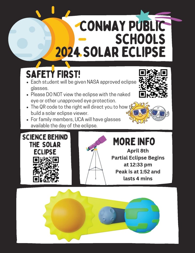 Conway Public Schools 2024 solar eclipse