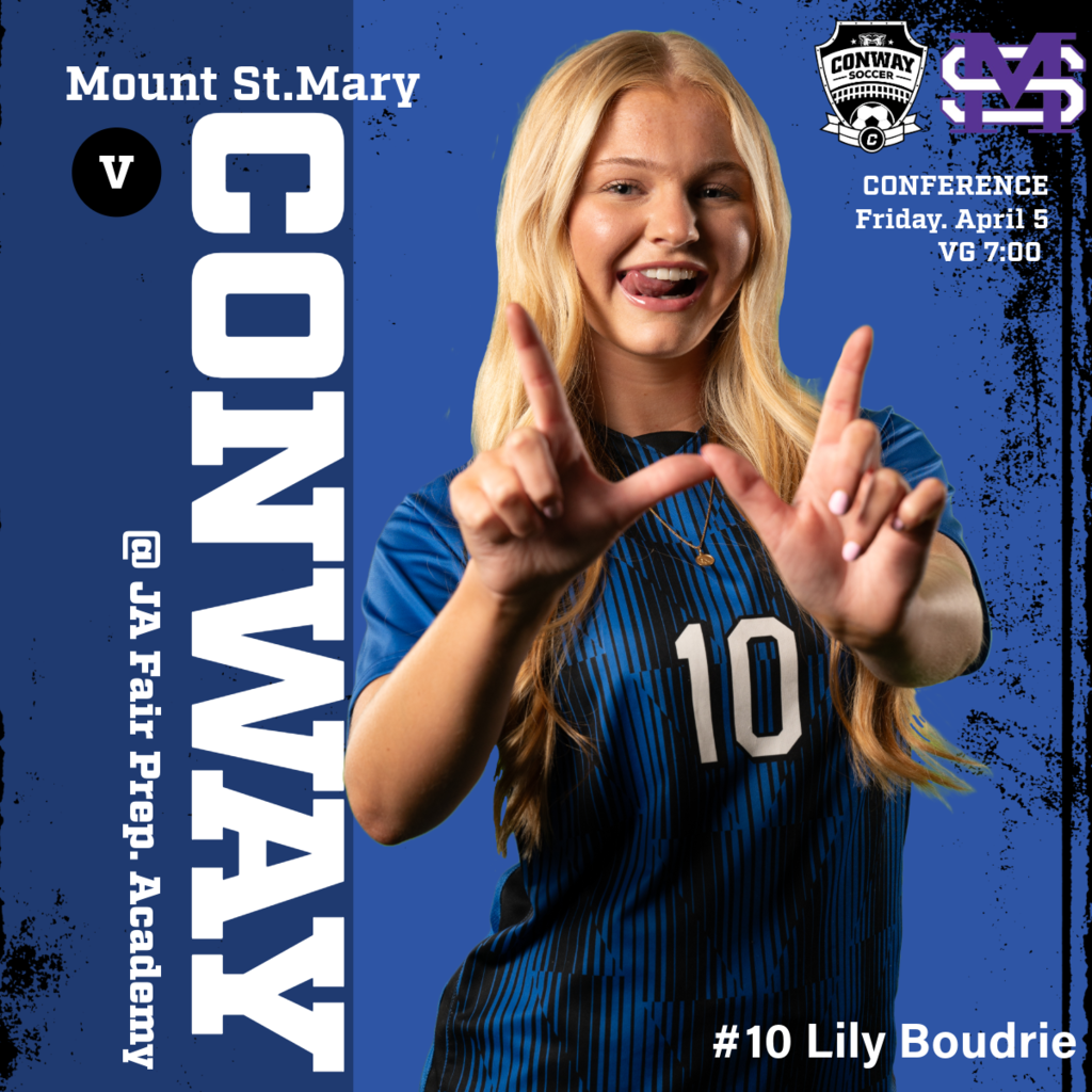 Game day poster for Lady Cats Soccer vs. MSM Belles featuring #10 Lily Boudrie