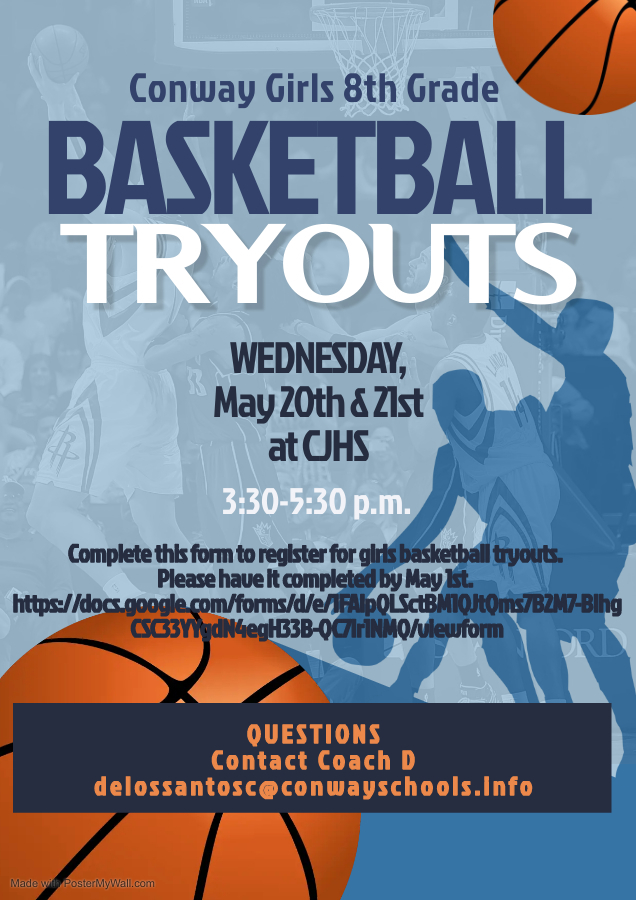 Conway Girls 8th Grade Basketball Tryouts