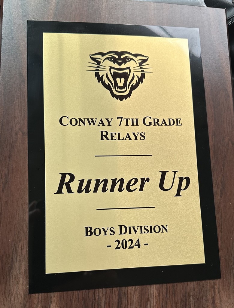 Boys' track runner up plaque