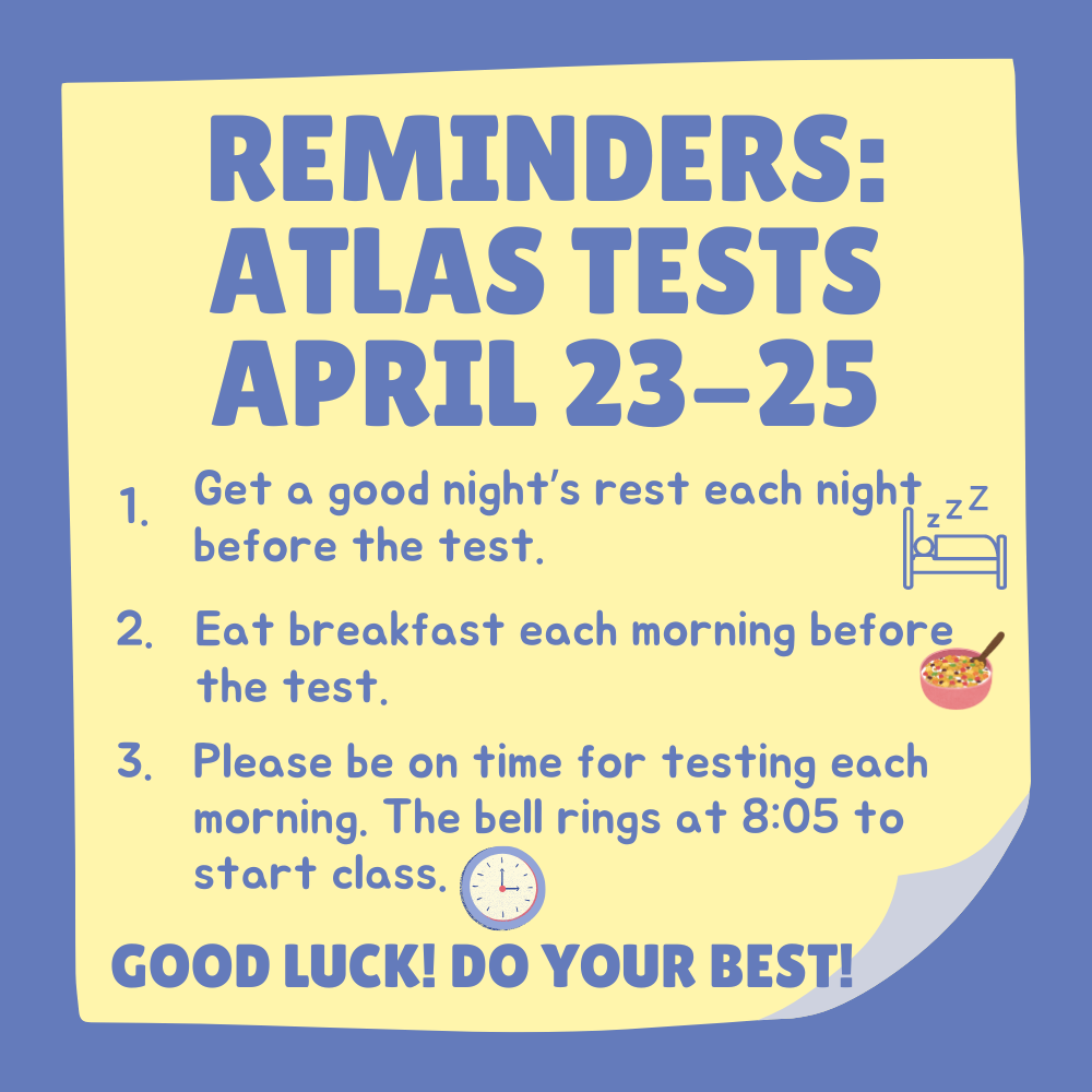 ATLAS tests reminders