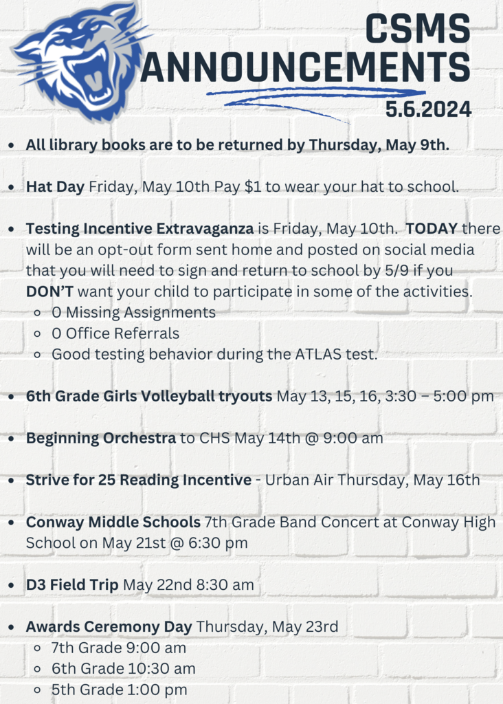 Announcements 5.6.24 Page 1