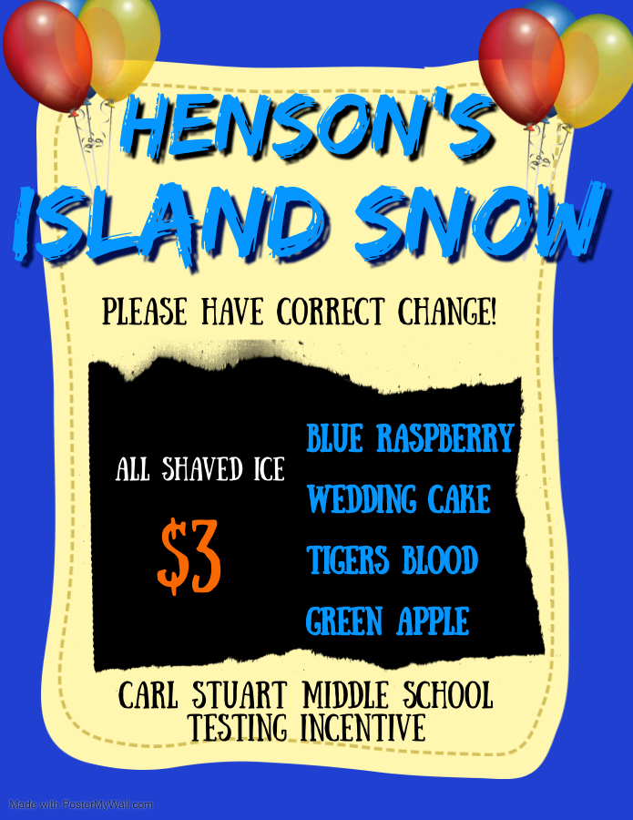 Testing Incentive May 10 Henson's Island Snow