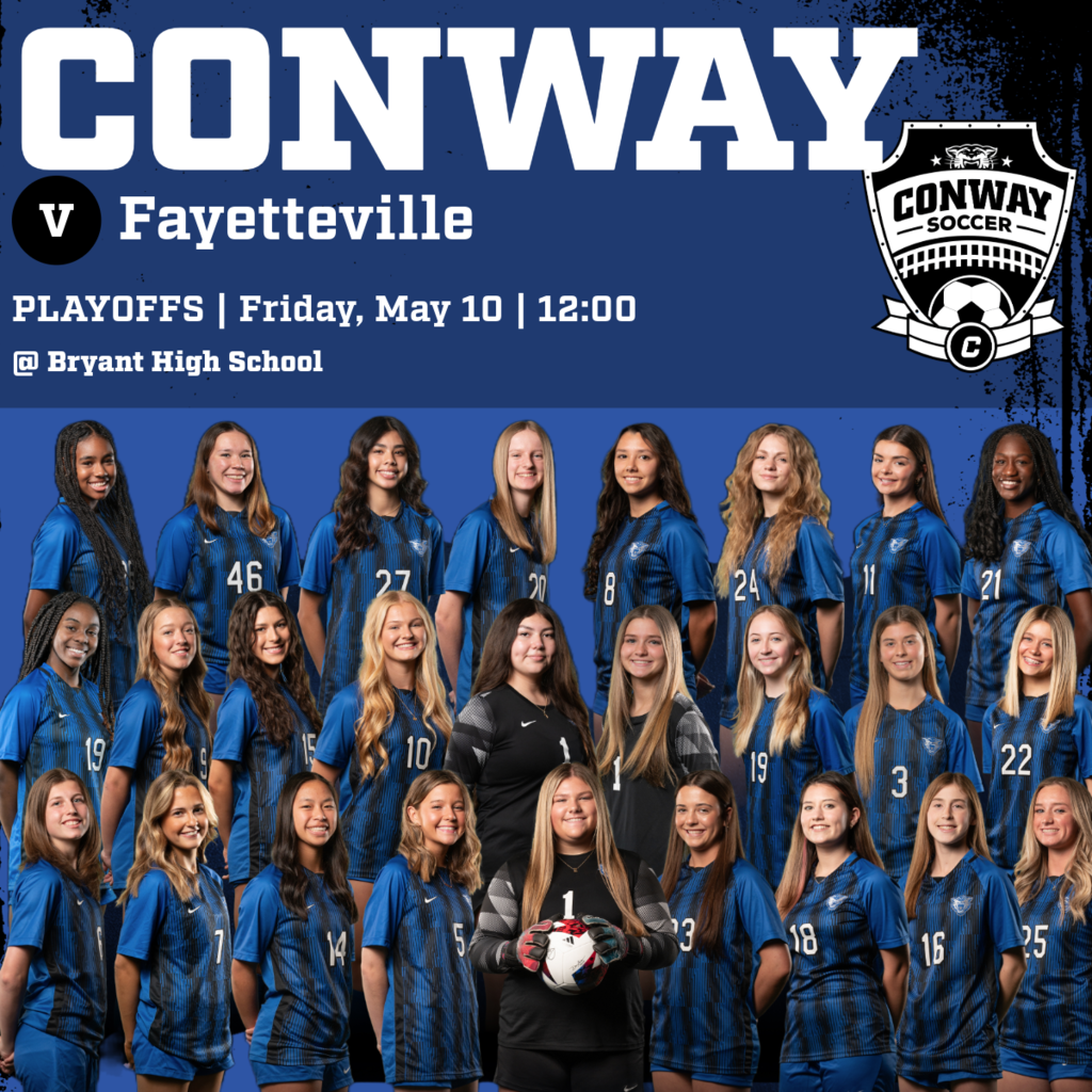 Game day poster for the playoffs featuring the varsity