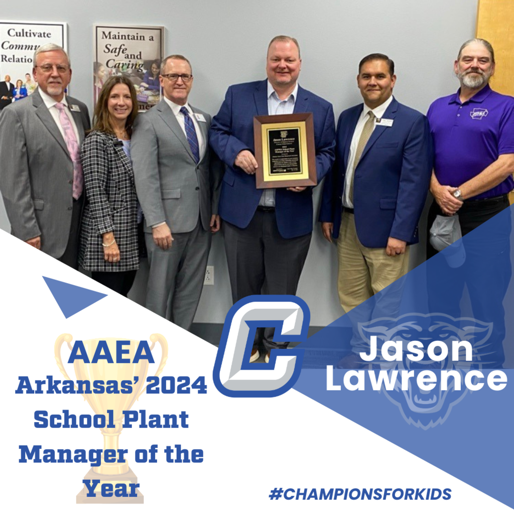 AAEA arkansas' 2024 school plant manager of the Year Jason Lawrence