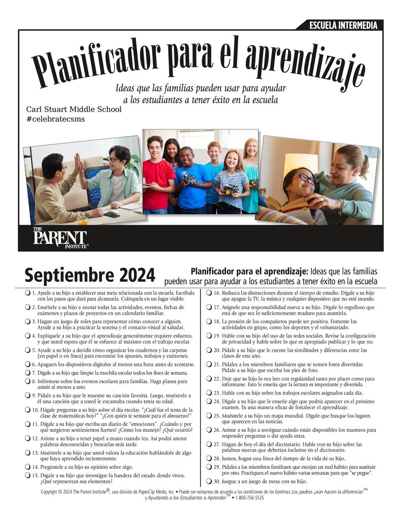 Daily Learning Planner September 2024 Spanish