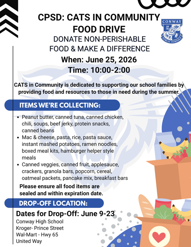 cats in community food drive information
