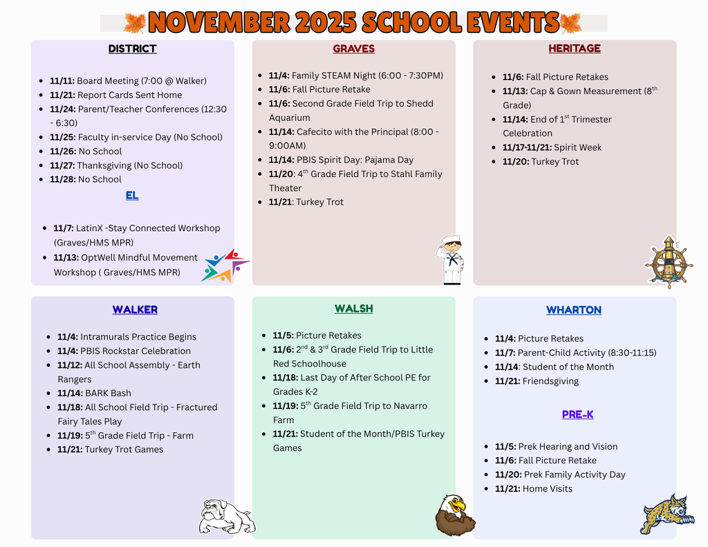 November events calendar