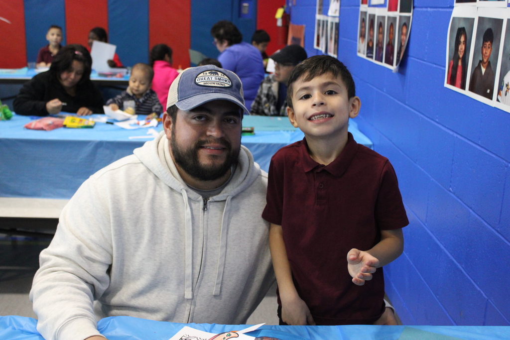 wharton student with guardian doing craft