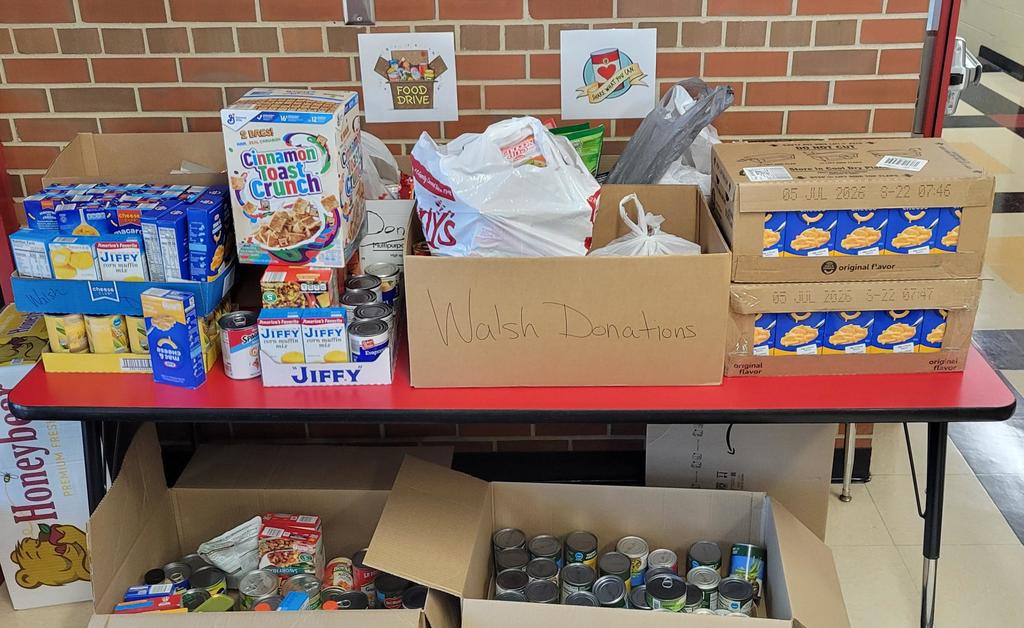 Walsh School Food Drive