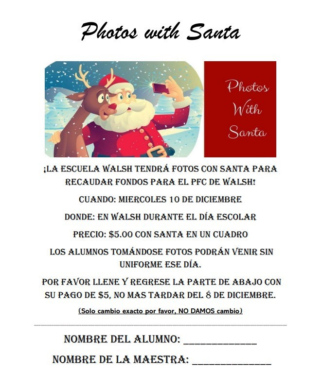 walsh school - photos with santa