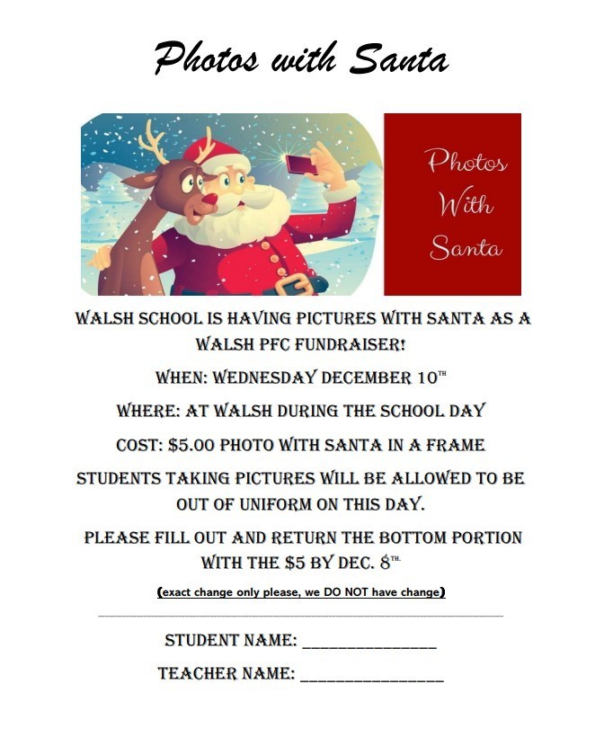 walsh school - photos with santa
