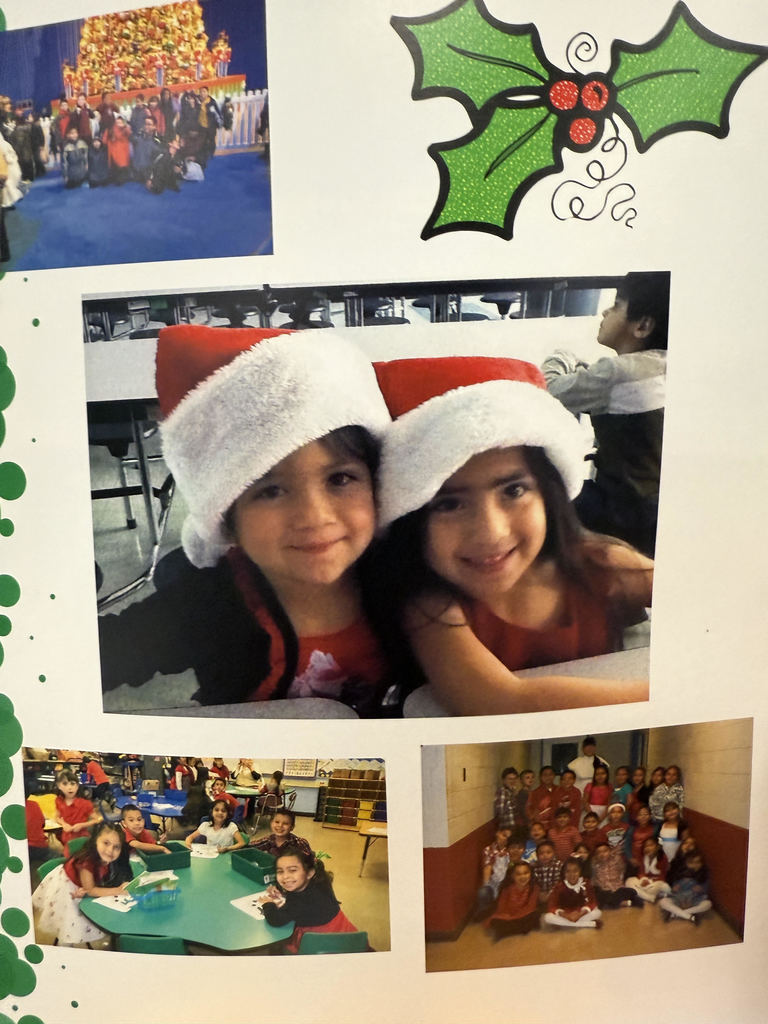 Throwback Thursday Photo - two girls in santa hats