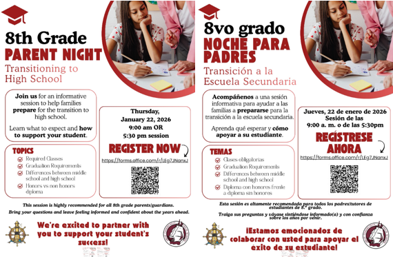 Transitioning to High School Parent Event
