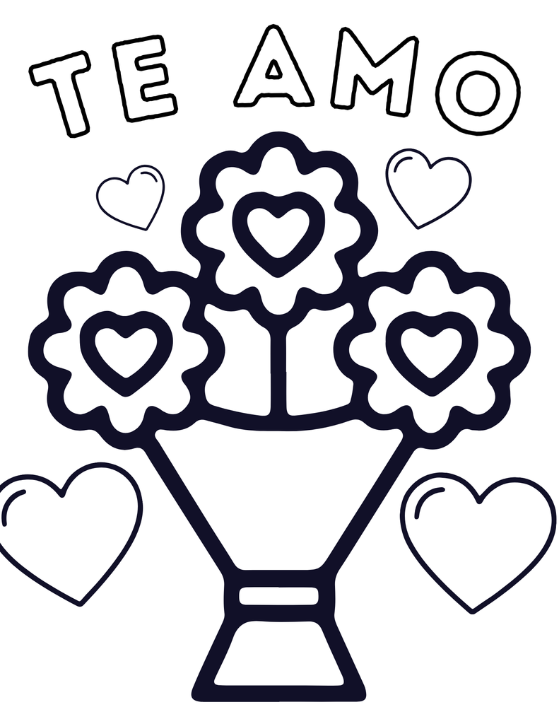 Valentines day coloring picture