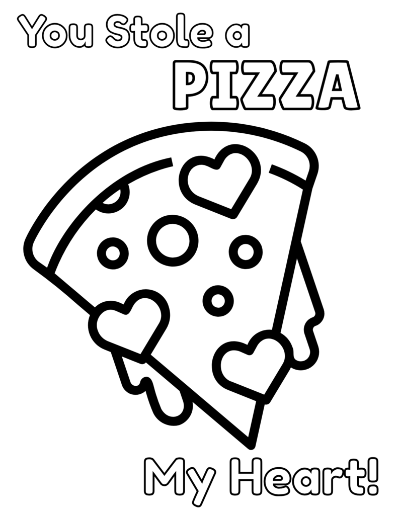 Valentines day coloring picture