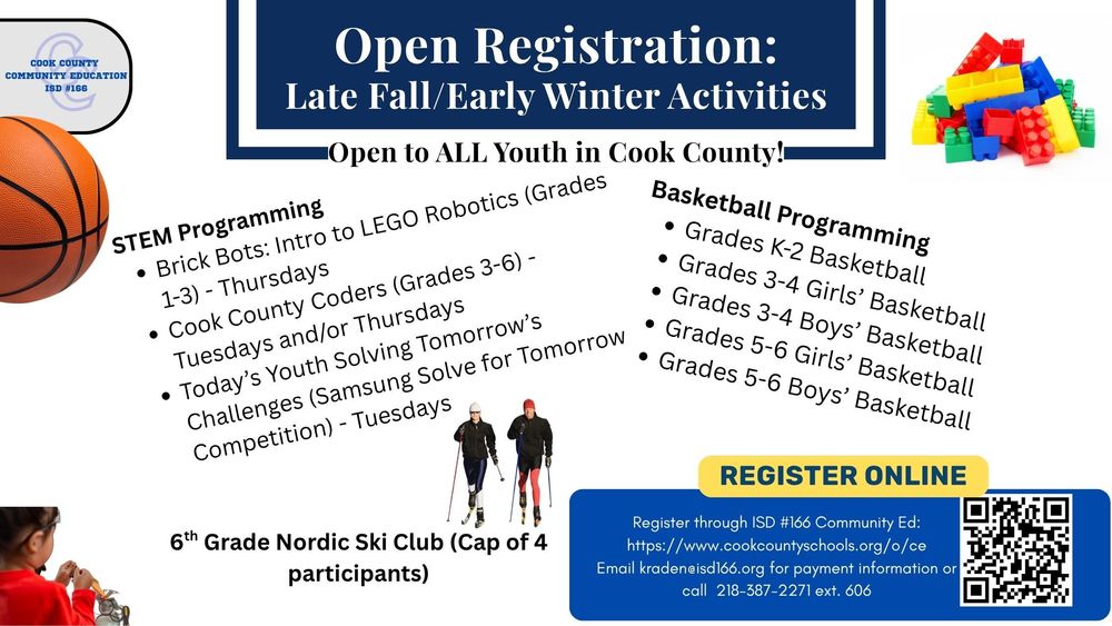 Late Fall Early Winter Programming options