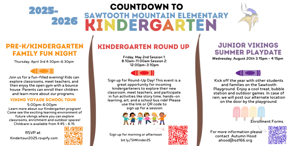 Countdown to Kindergarten. Schedule of events