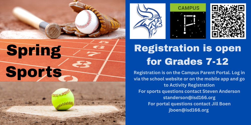 Spring Sports Registration Flyer