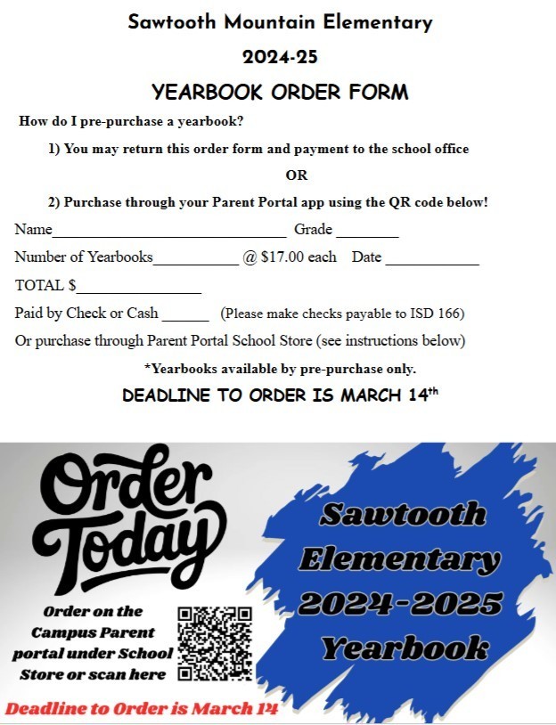 yearbook order form