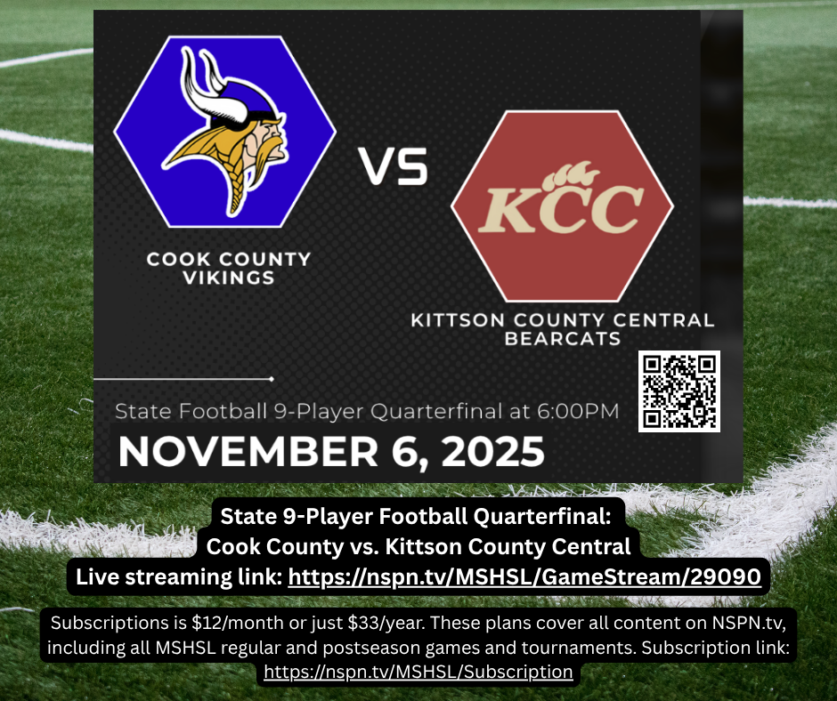 Cook County Vikings vs Kittson County Central Bearcats