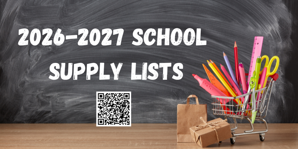 2026-2027 School Supply Lists with QR code